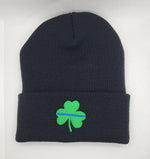 Load image into Gallery viewer, Police, Thin Blue Line Shamrock Edition Beanie
