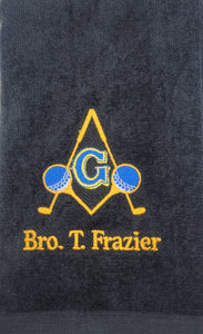 Embroidered Masonic Golf Towels